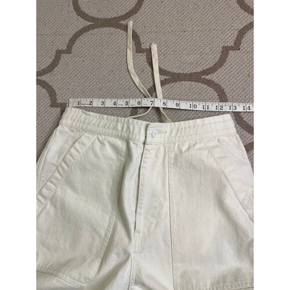 Wray Lake Butter Jeans, Size 4 High Rise Crop Cream Beige Elastic Waist Wide Leg - Picture 4 of 14